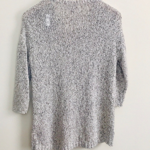 |Lucky Brand| Marled Grey Gray V Neck Sweater Sz M - Picture 2 of 5